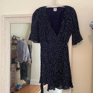 Princess Polly • Blue Polkadot Dress • Size 4 (fits like XS)